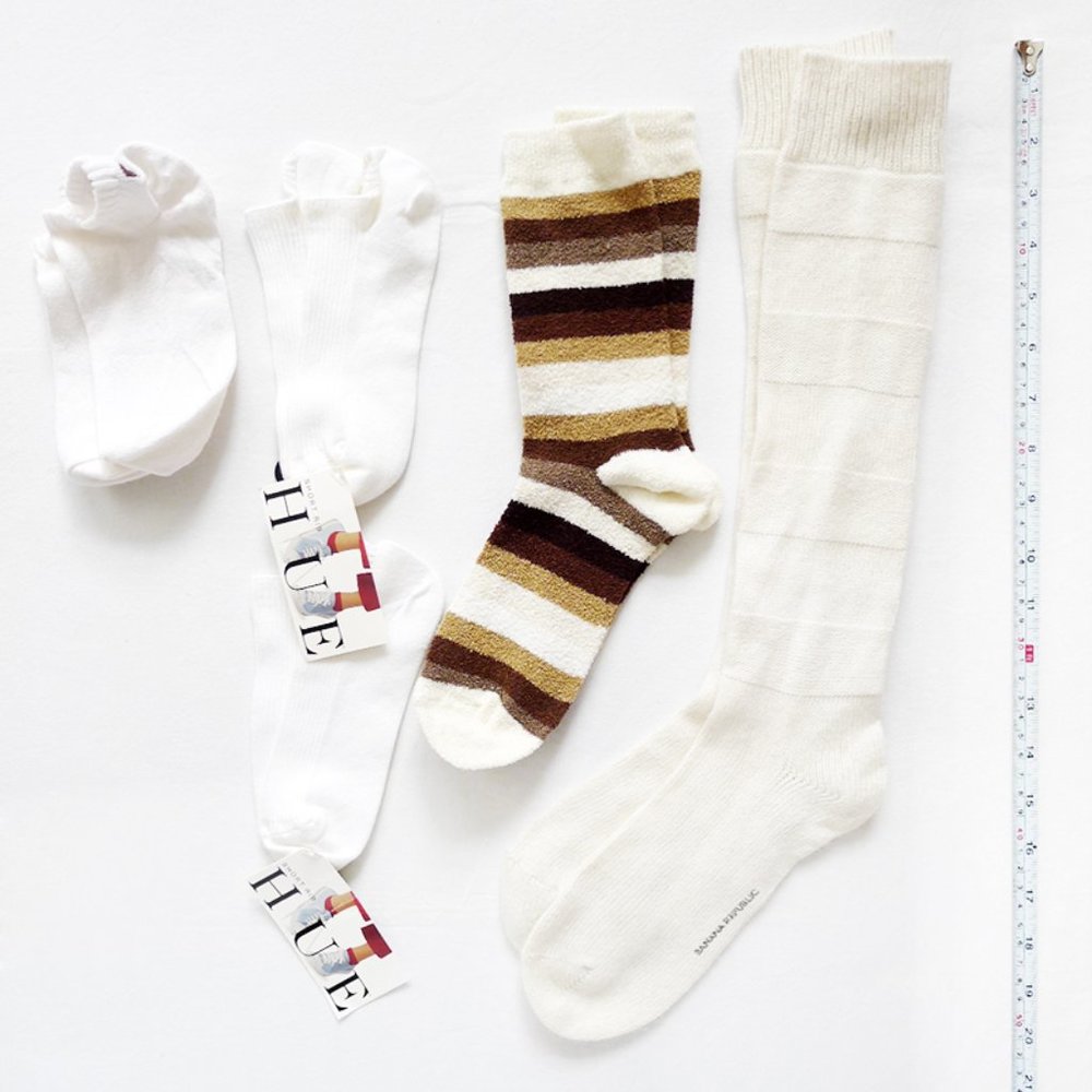 NEW LOT 5 Pairs BANANA REPUBLIC Cashmere Blend Knee High GAP Socks HUE One Size